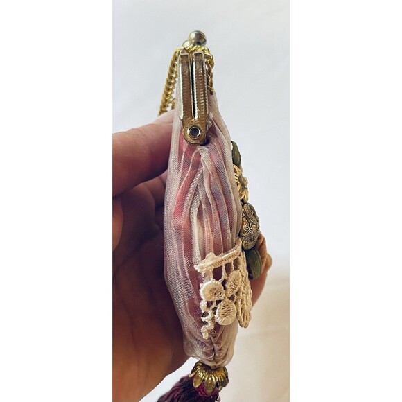 VTG Victorian-Style Coin Purse Bag Katherine’s Collection Burgundy 4"x2.5" W Tag - Picture 9 of 12